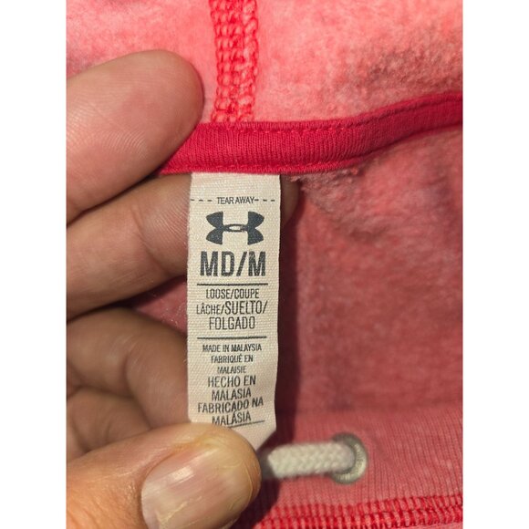 Under Armour Womens Loose Fit Soft Pink Hoodie Medium - Picture 5 of 6